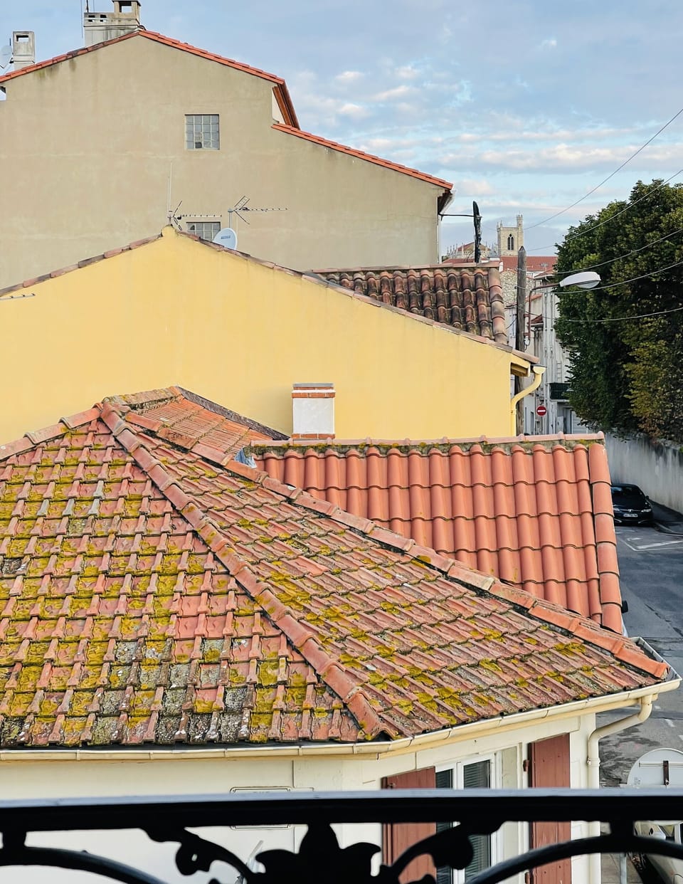 View of the cathedral from upstairs bedroom 