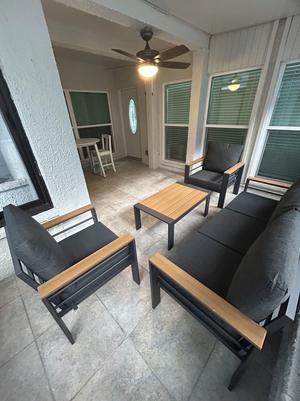 Outside Lanai with comfortable  seating