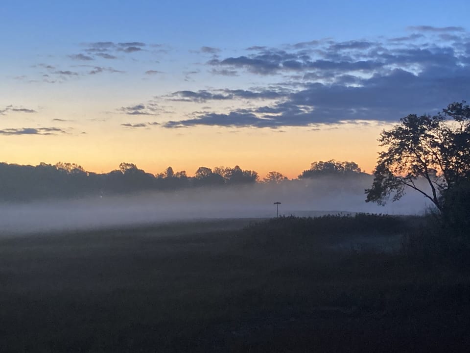 Sunrise over the river 