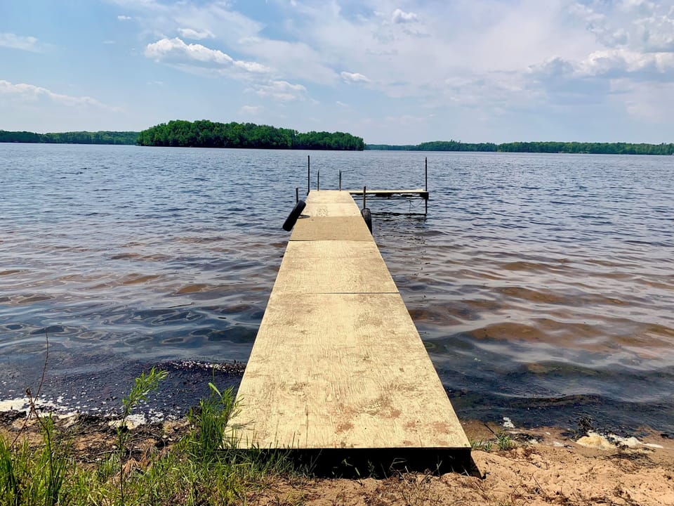 Private dock. Both spots are available for guest use.