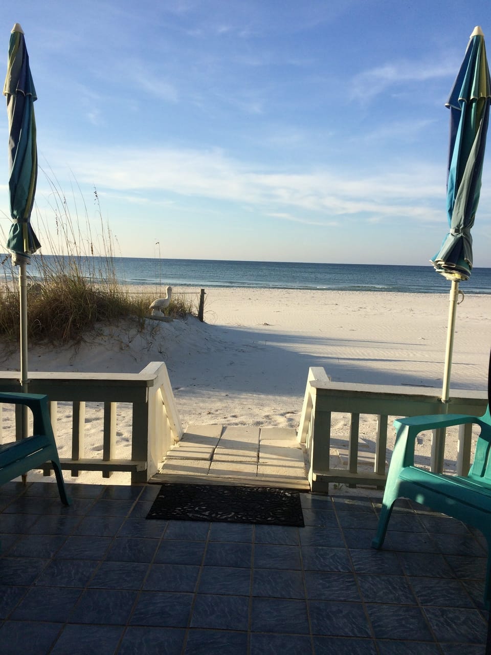 Another view of beach from downstairs deck