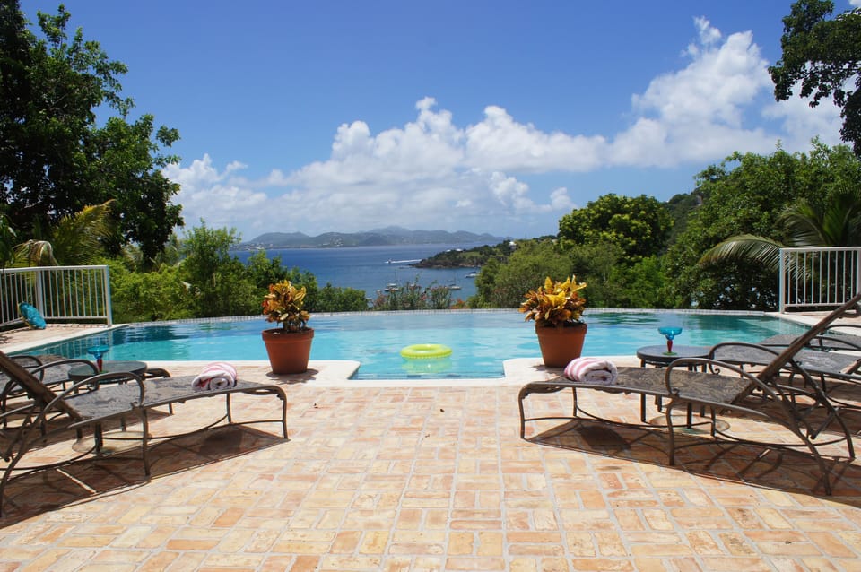 Pool Deck View of St. Thomas and Great Cruz Bay