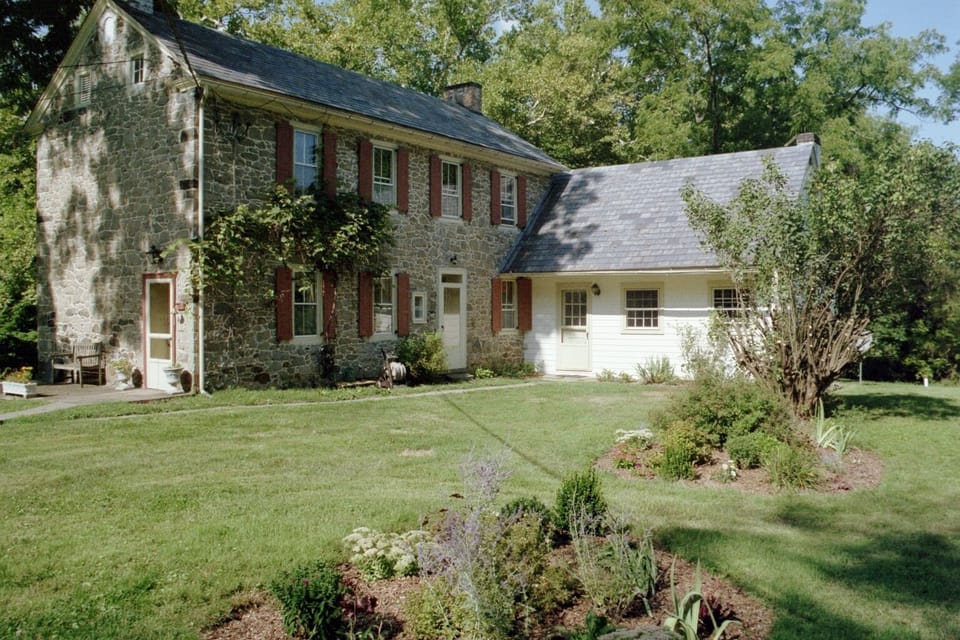 South view of house, garden
