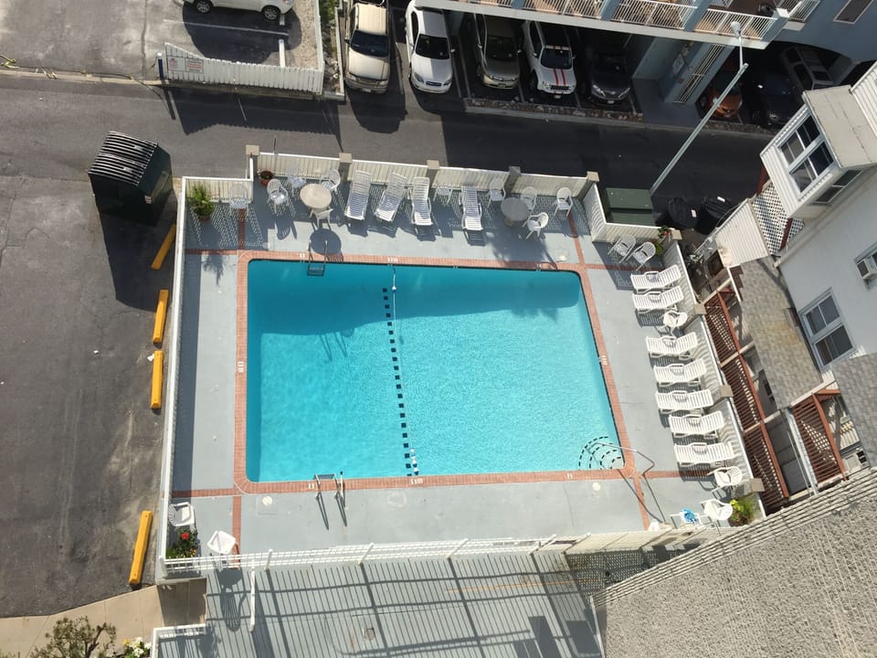Pool view from rear balcony