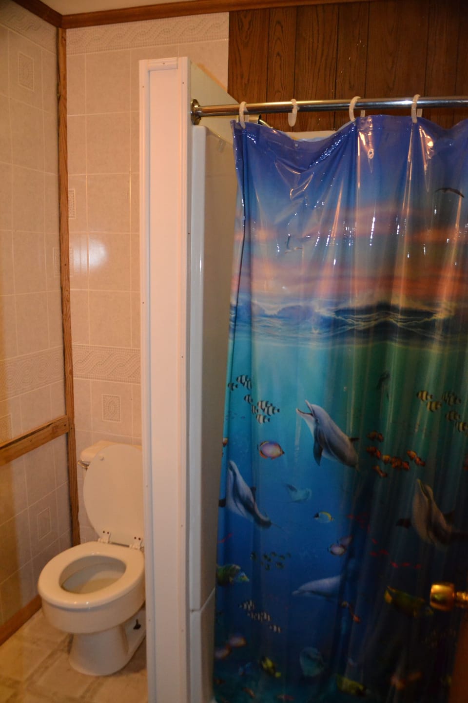 Bathroom 2 with stand up shower, toilet and sink