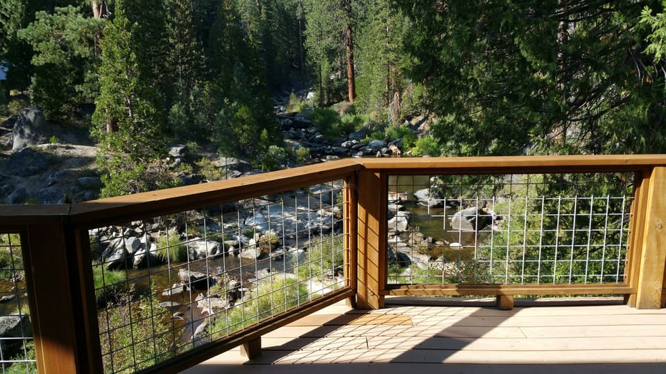 deck looking at river