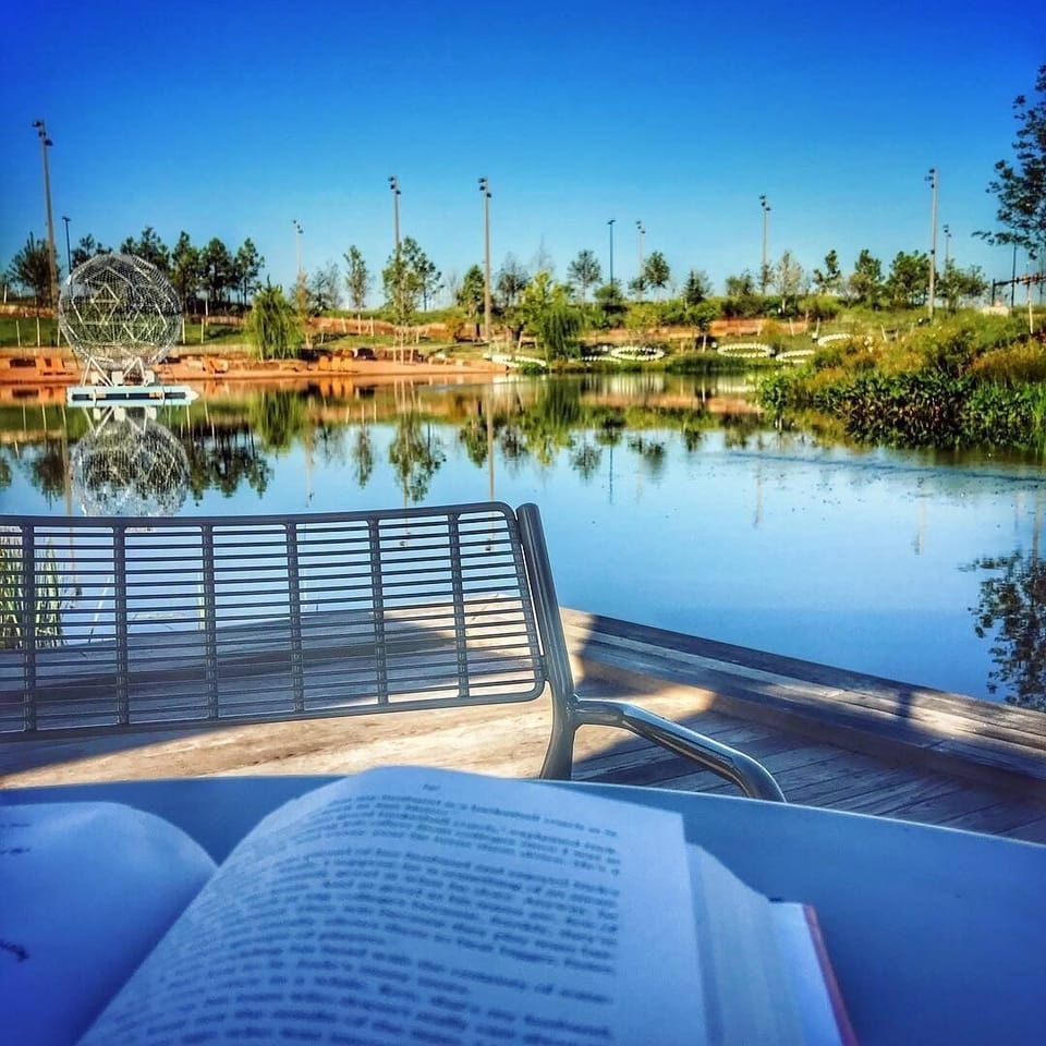 Nice to read during nice weathering at the Gathering Place