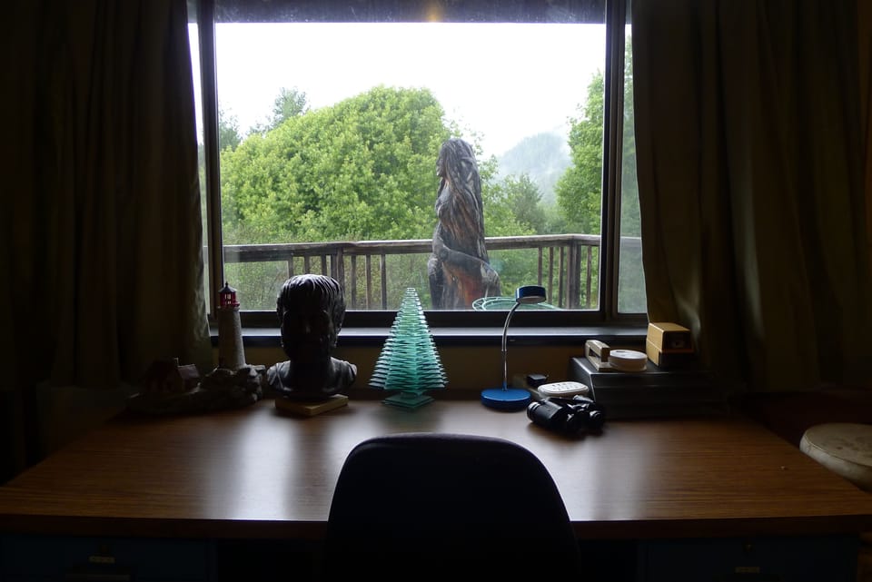 View from desk of Master Bedroom.