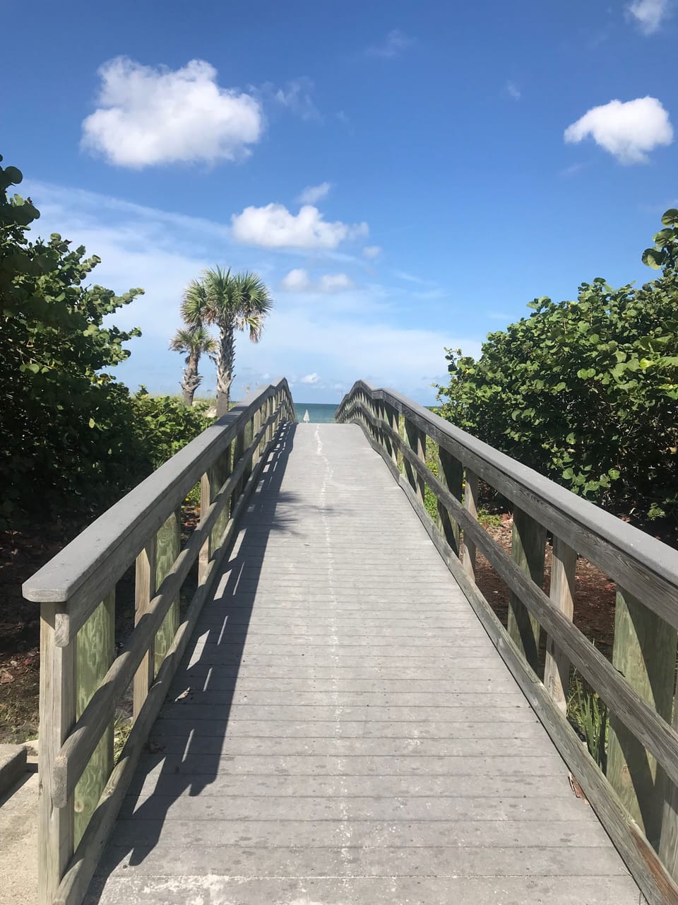 Pathway to beach across the street