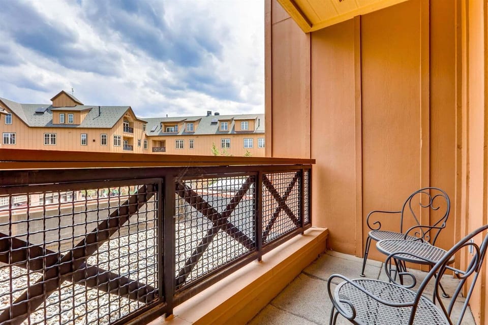 Patio with view of downtown