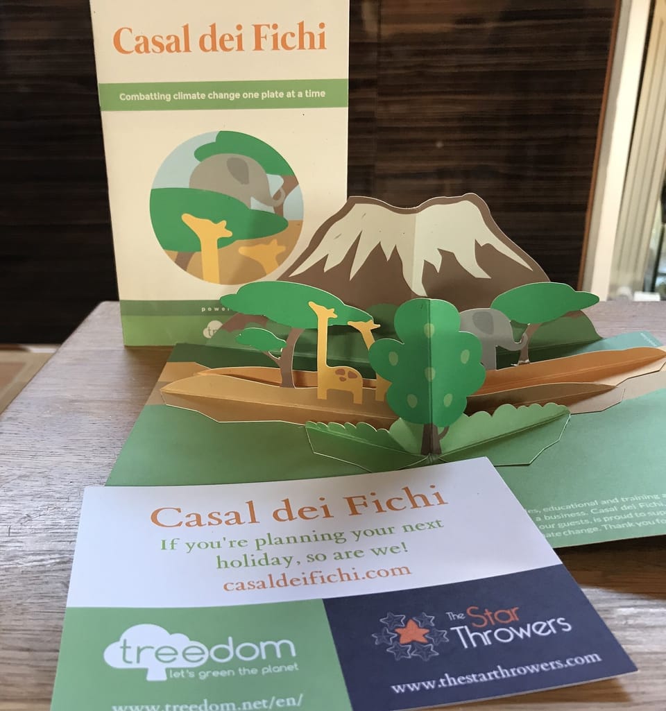 With guests & restaurants we plant trees with Treedom to combat climate change