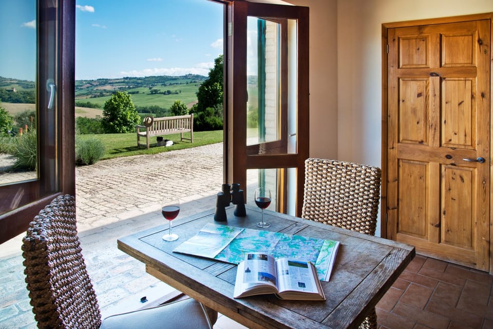 Enjoy the beautiful countryside from your apartment.