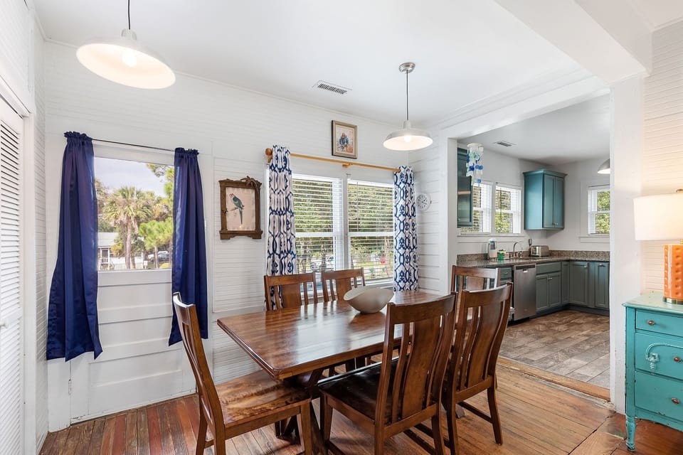 Dining Area leading to a Back Deck