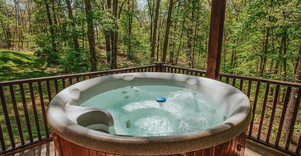 Sun dappled evenings soaking in the hot tub and sipping wine.