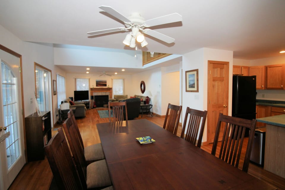 Dining area opens to living room