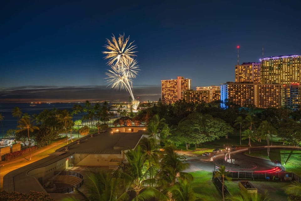 Friday Night Fireworks View from Waikiki Shore #818