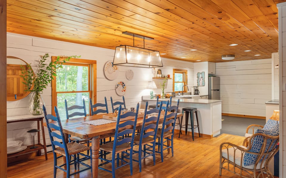 Open dining area connected seamlessly to the kitchen.