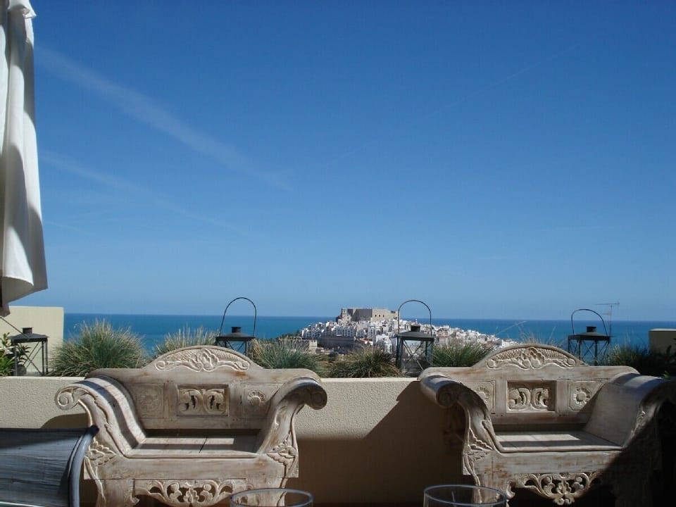 View of Peniscola Castle from the terrace