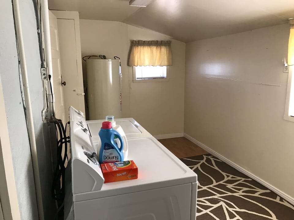 Washer and dryer with extra room for storage
