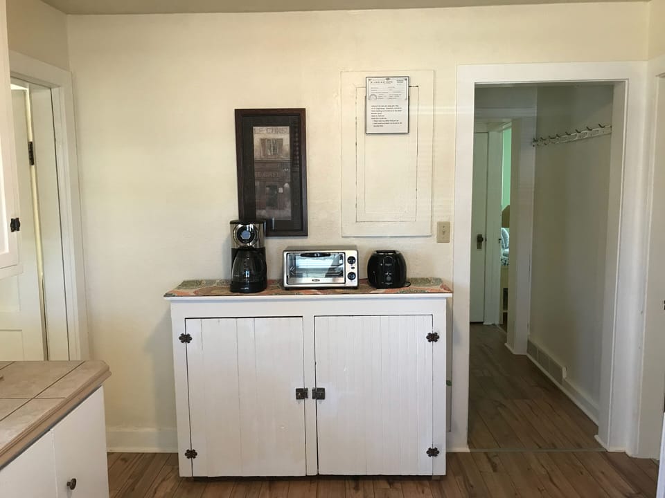 Coffee maker, toaster oven, and toaster 