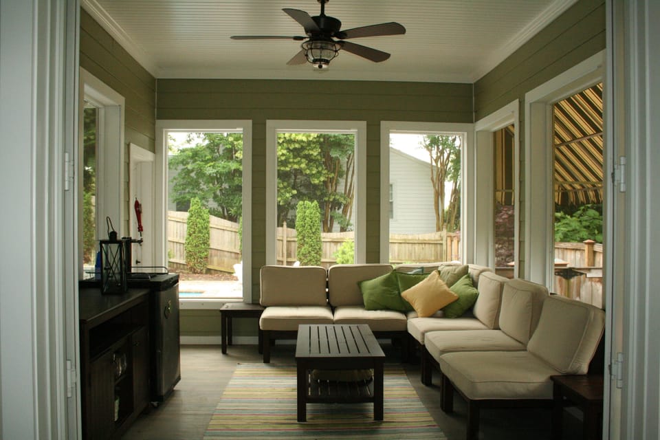 large screened in porch