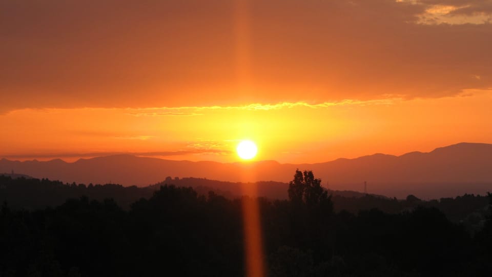 Sunrise during an August 2011 walk on our property