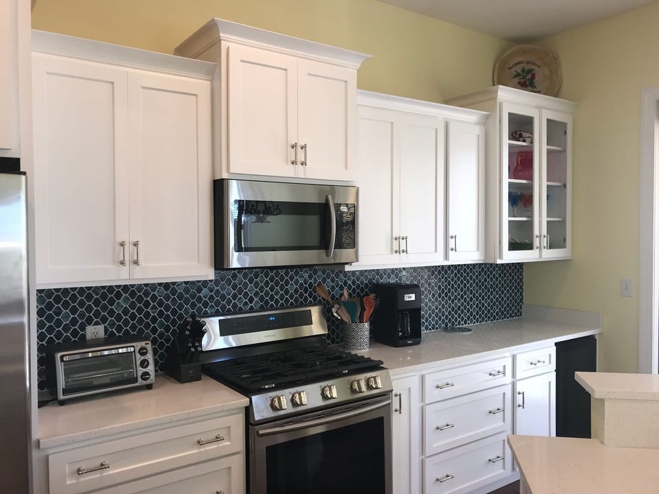 close-up of new kitchen