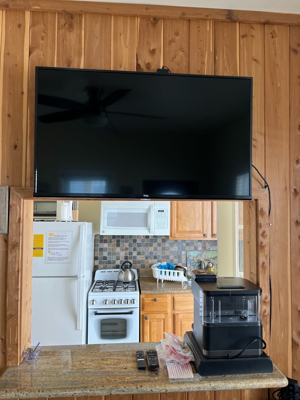 New smart flat screen tv with hi speed WiFi.