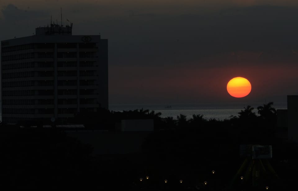 Sunset view of the world-famous Manila Bay as seen from the condo