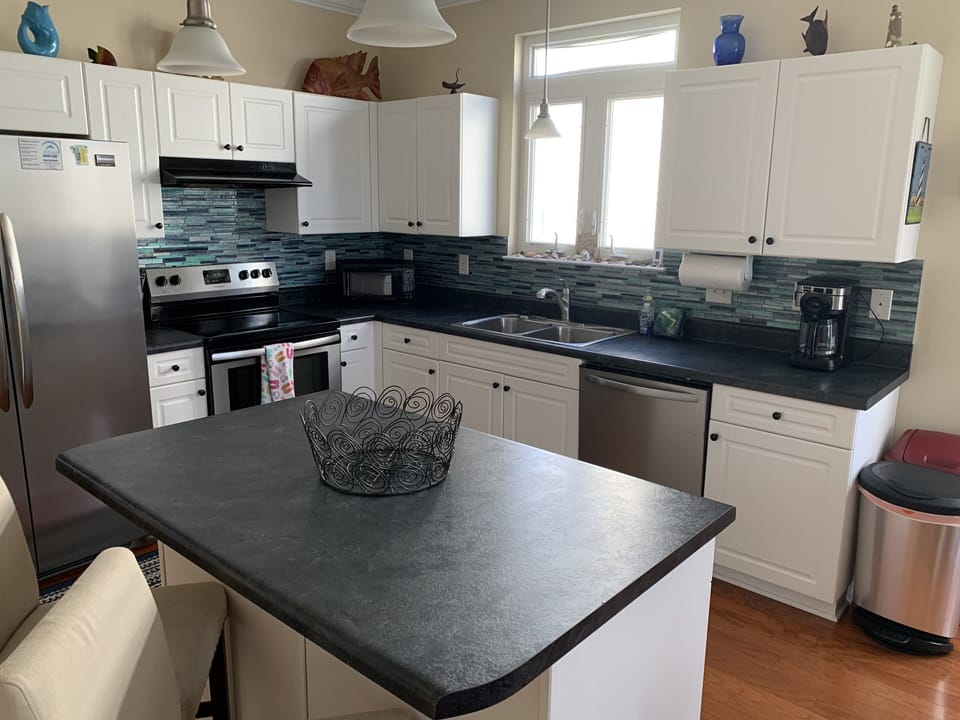 Recently added backsplash in the kitchen. 