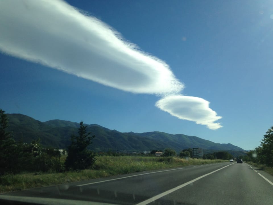 Wonderful cloud formation  on the road to Perpignan.
