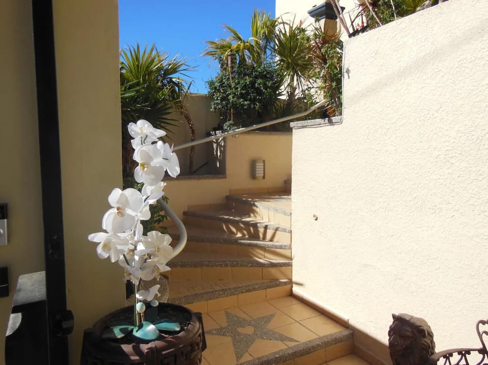 The "Walk of Stars" entrance has ten stairs surrounded by a beautiful garden. 