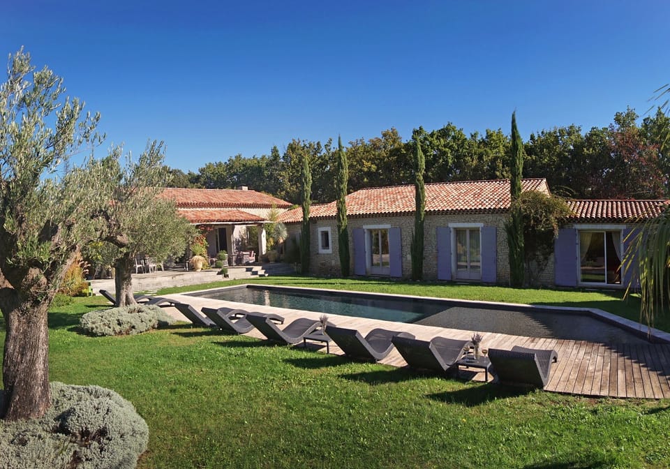 Pool and house