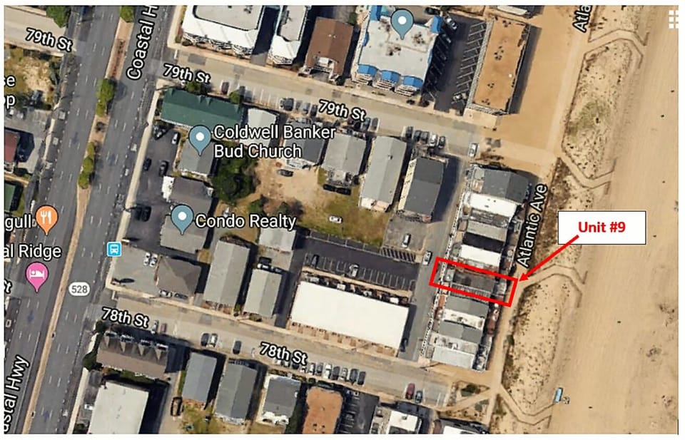 Satellite View - oceanfront town homes between 78th & 79th streets