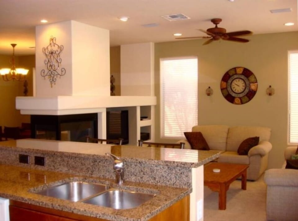 Family Room with Flat Screen TV with Cable