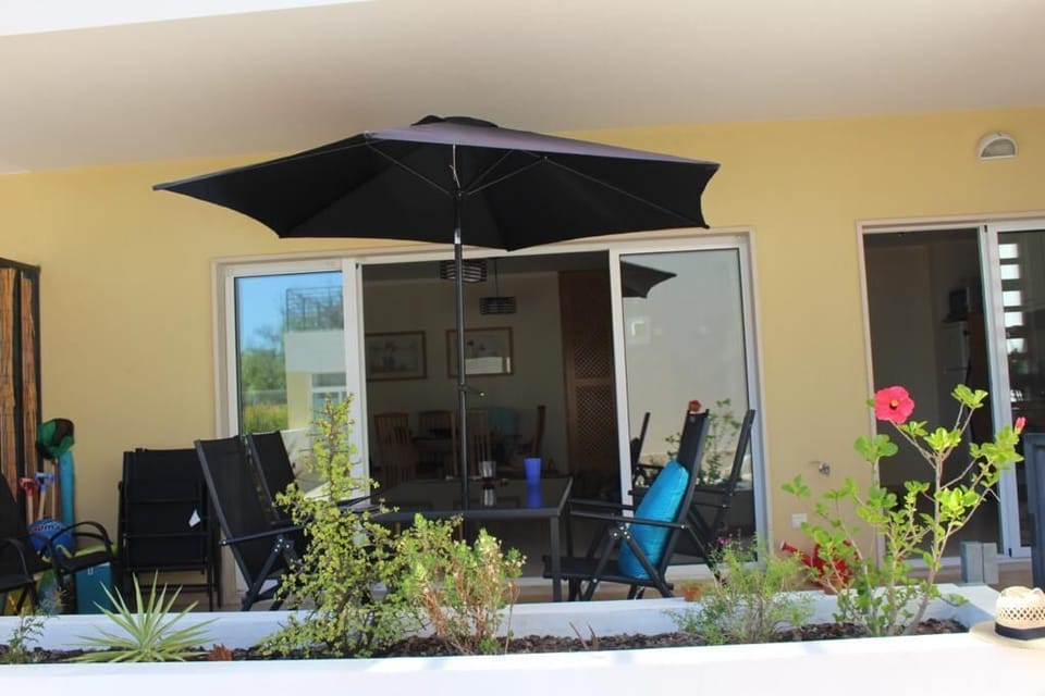 Spacious South facing Terrace, with tiled area ideal for children to play.