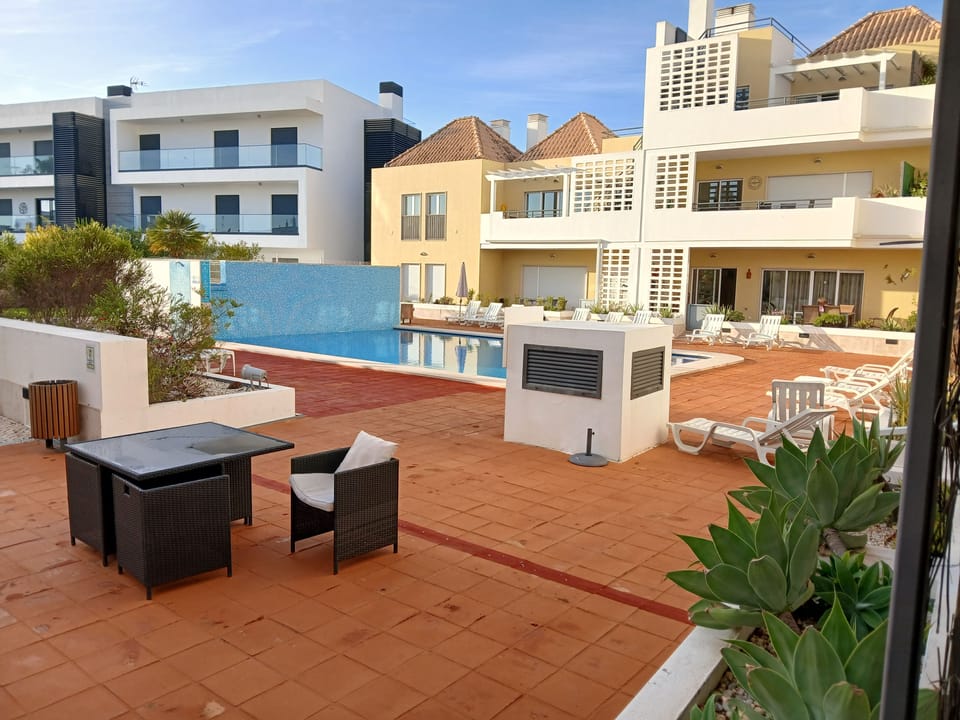 Specious area dirctly outside apartment. Ideal for chidren or sunbathing. 