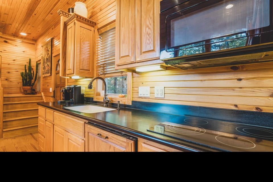 Spacious cooking area, well stocked, everything you need is here.