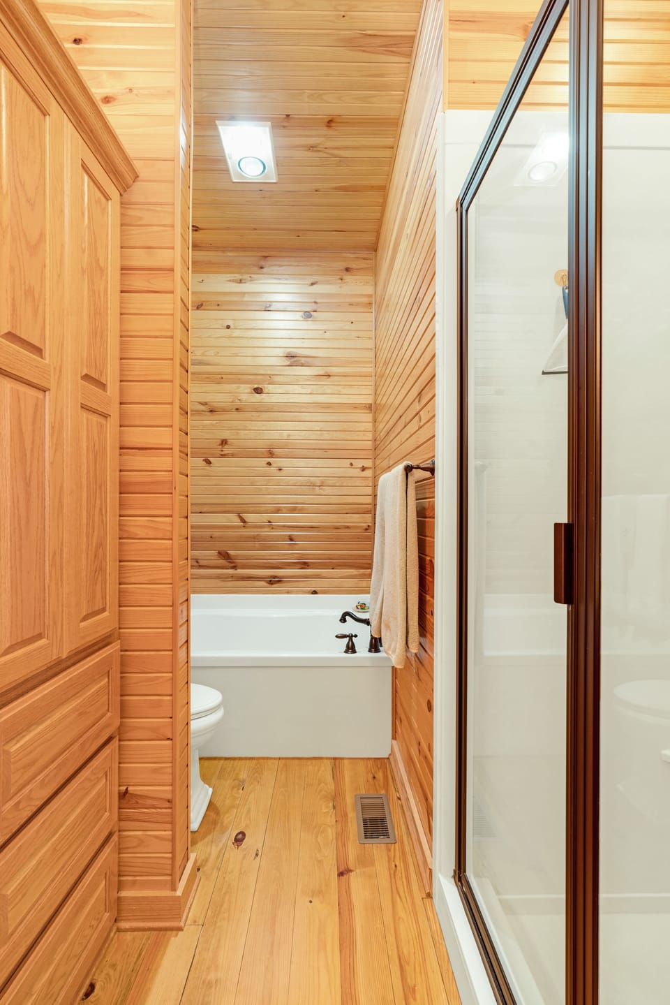 KING room soaking tub and shower
