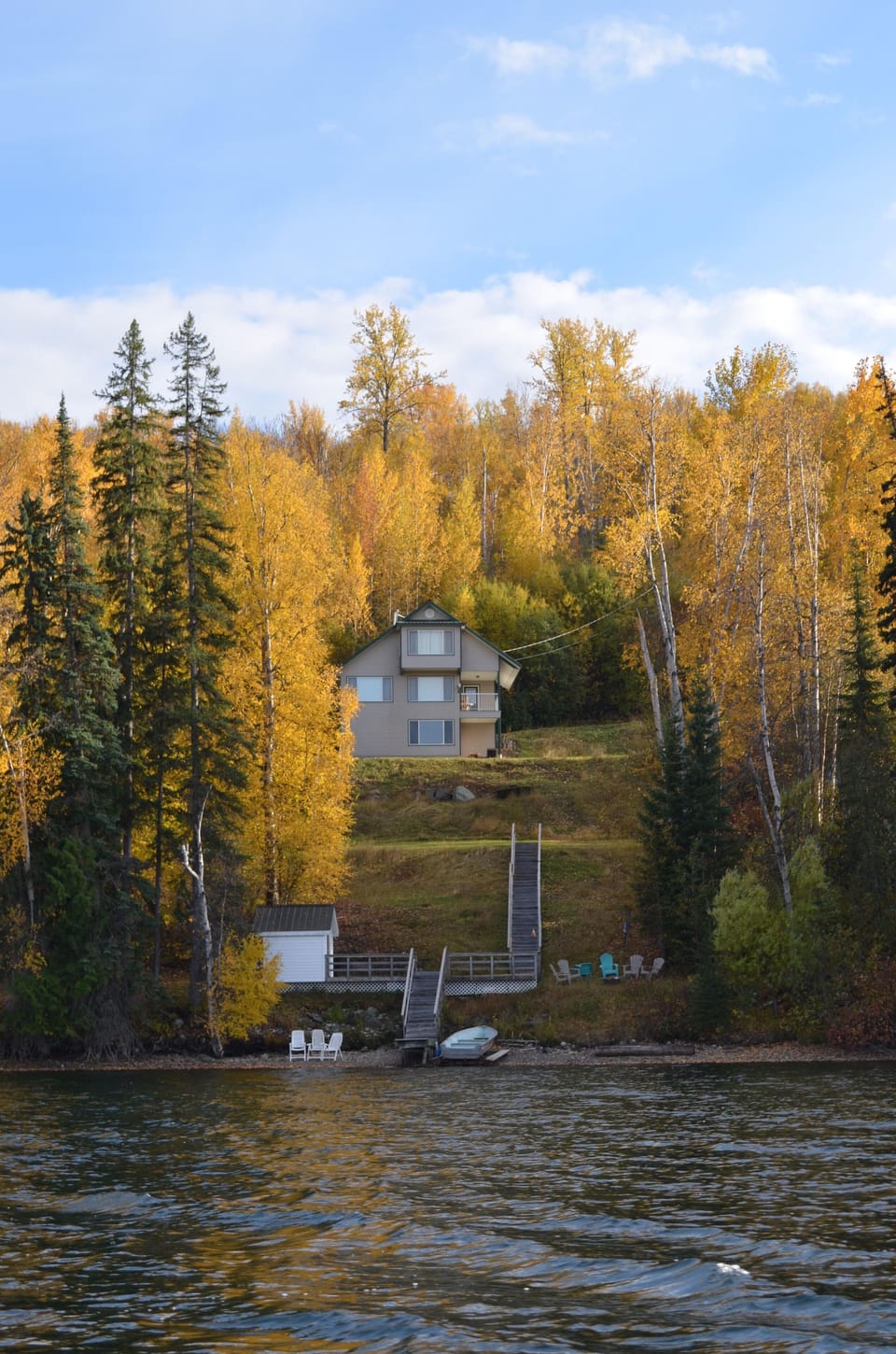View of property of the lake (fall colors)