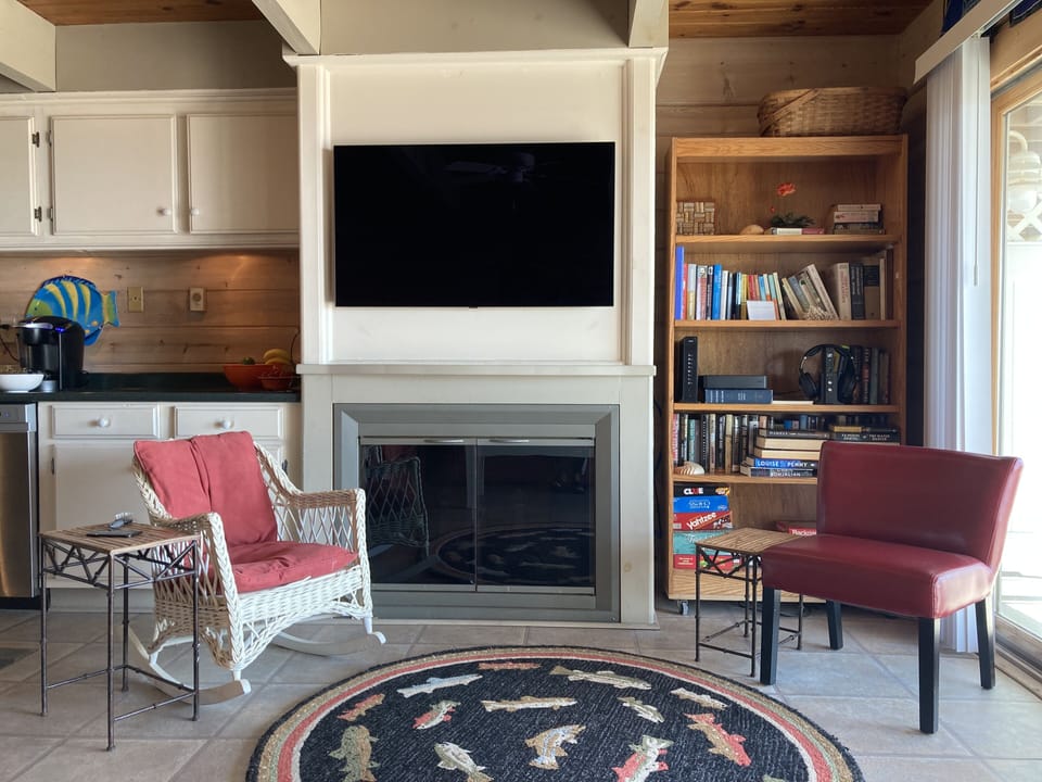Fireplace and New OLED Tv
