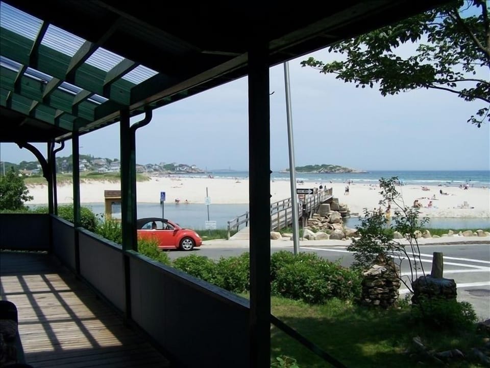 View of beach from front wrap - around porch