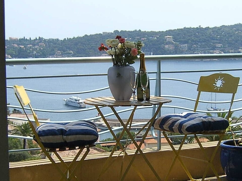 Champagne with View of Villefranche Bay & St Jean Cap Ferrat