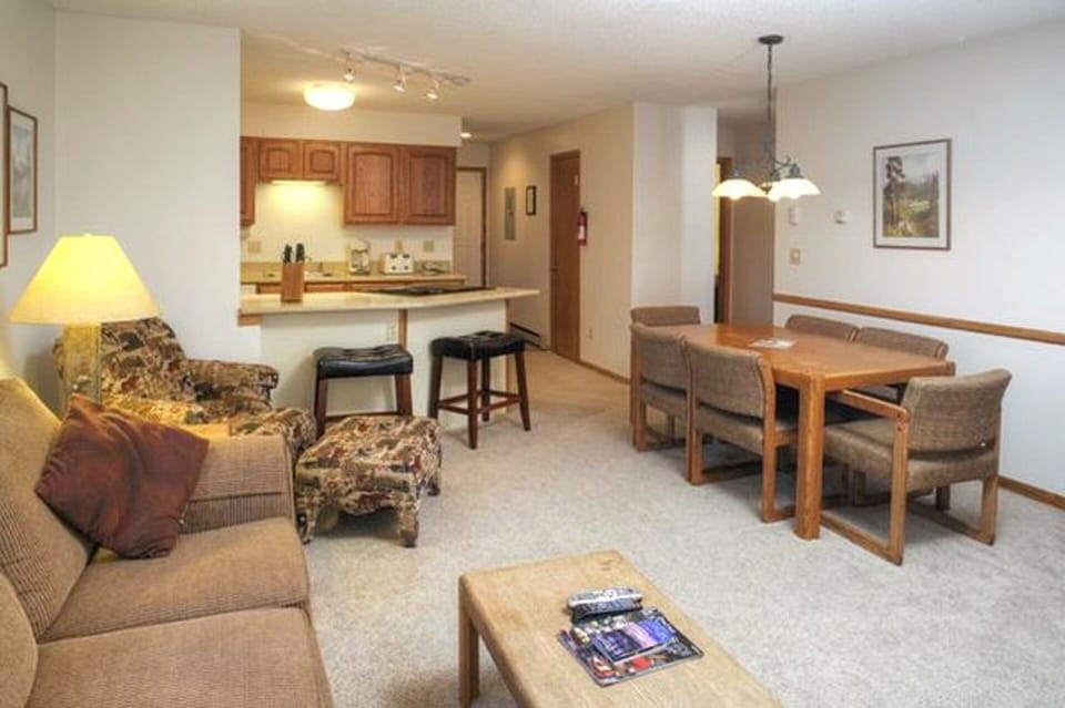 Living room and kitchen
