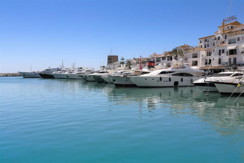 The famous beach of Puerto Banus is located just a five minute drive
