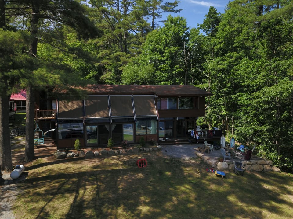 Lodge and front yard