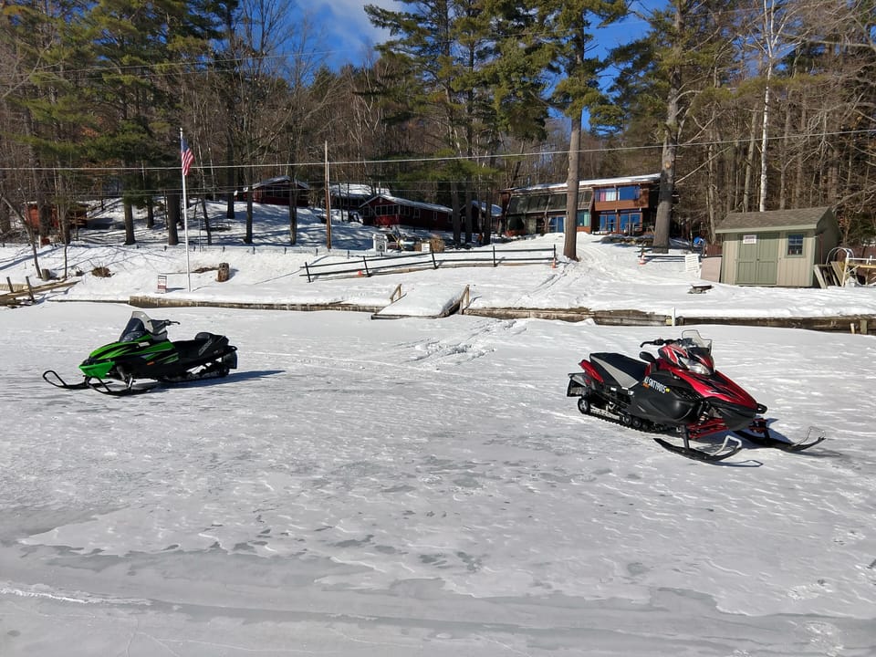 NYS Snowmobile trail access from our beach when the lake is frozen.