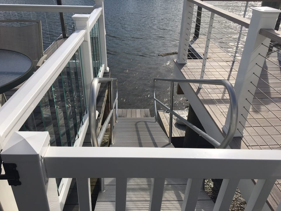 non slip ramp to the lower deck