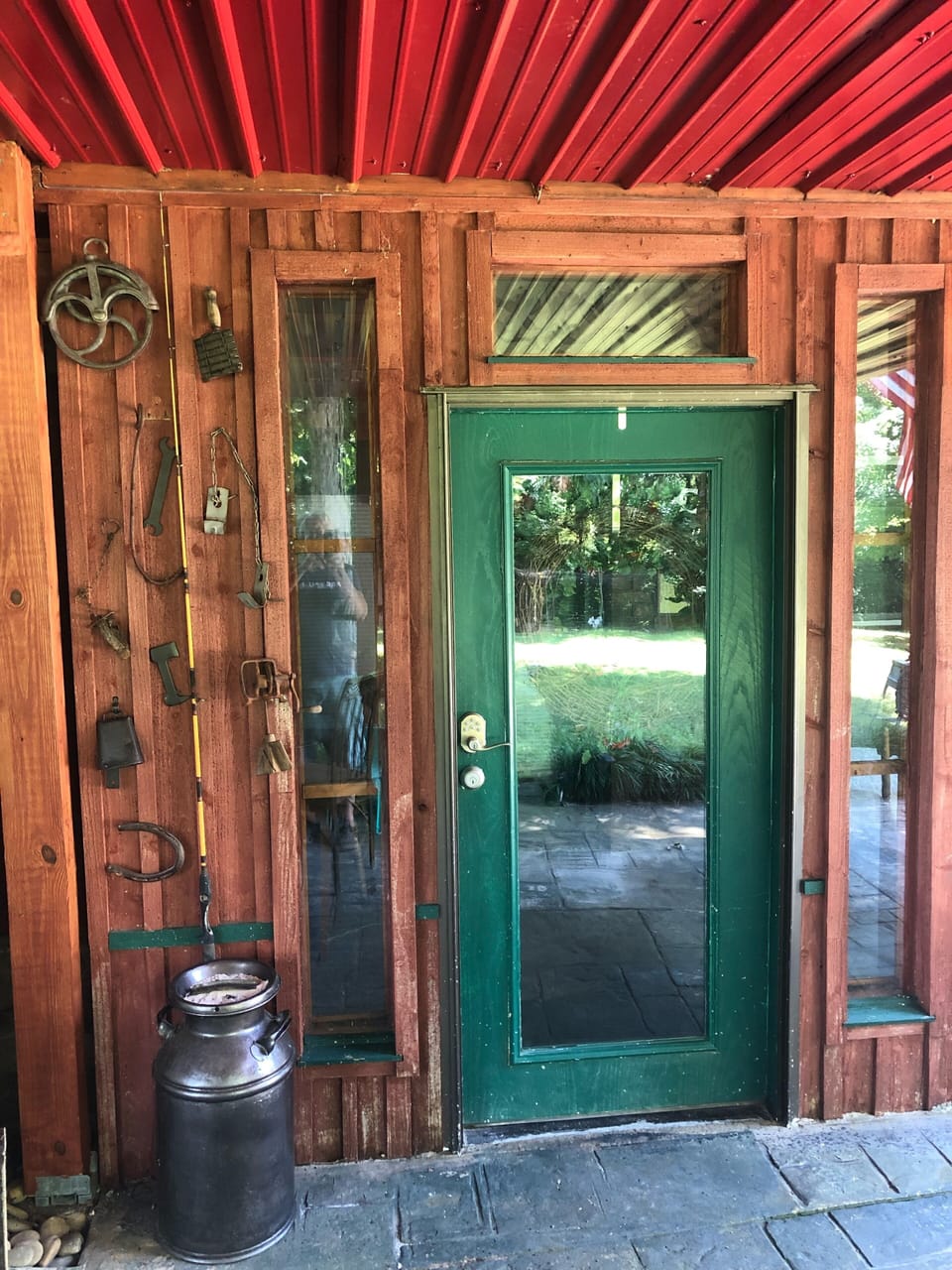 Private entrance with code 