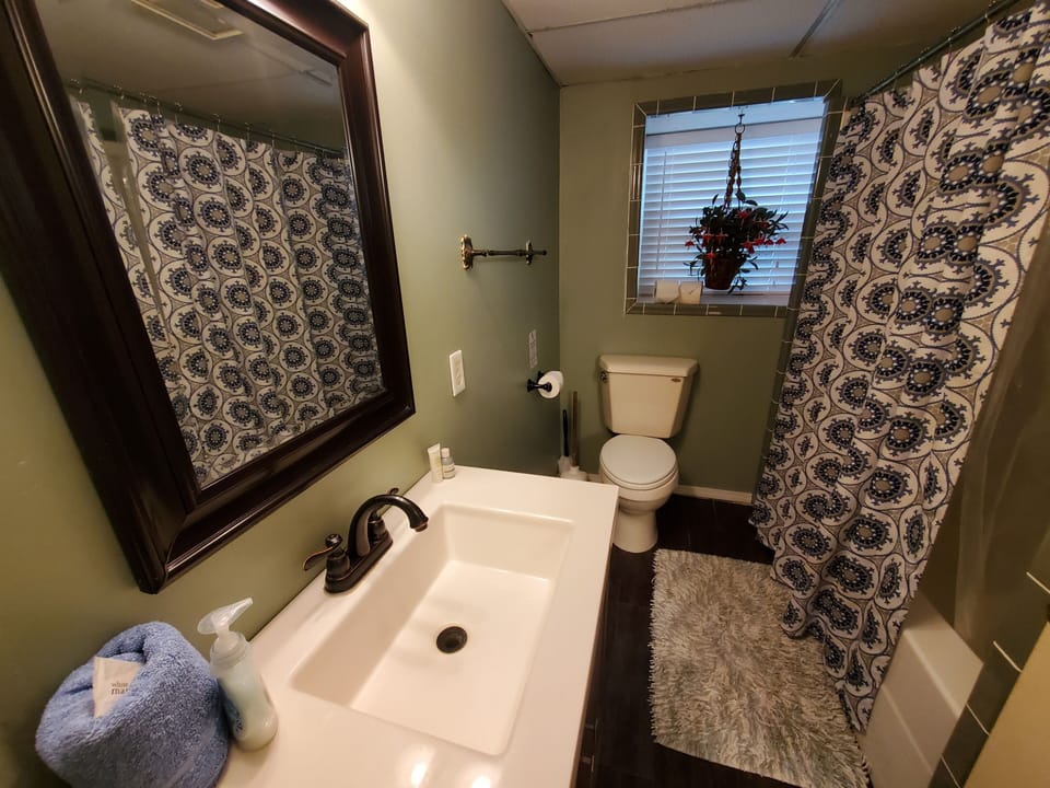 Full Bathroom on Lower Level with a Tub/Shower Combo.